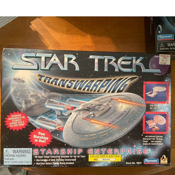 Star Trek Playmates Future Starship Enterprise Transwarping Boxed Vintage Ship - Picture 1 of 11